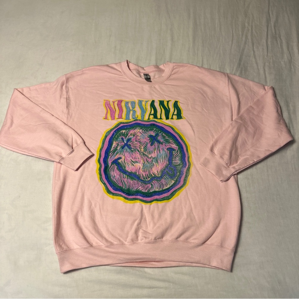 Nirvana sweater pink size large.